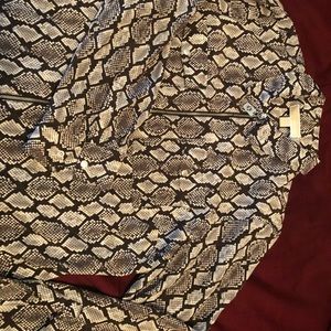 Michael kors snake print blouse